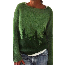 (yellow, L) Sweaters for Women Novelty Fair Isle Printed Boat Neck Pullover Sweaters Soft Warm Christmas Kintted Jumper Tops Shermie