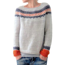 (gray, S) Sweaters for Women Novelty Fair Isle Printed Boat Neck Pullover Sweaters Soft Warm Christmas Kintted Jumper Tops Shermie