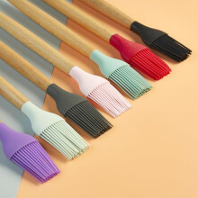 Silicone Basting Brush Set 7 Pack Heat Resistant Pastry Brushes with Wooden Handle for BBQ and Baking