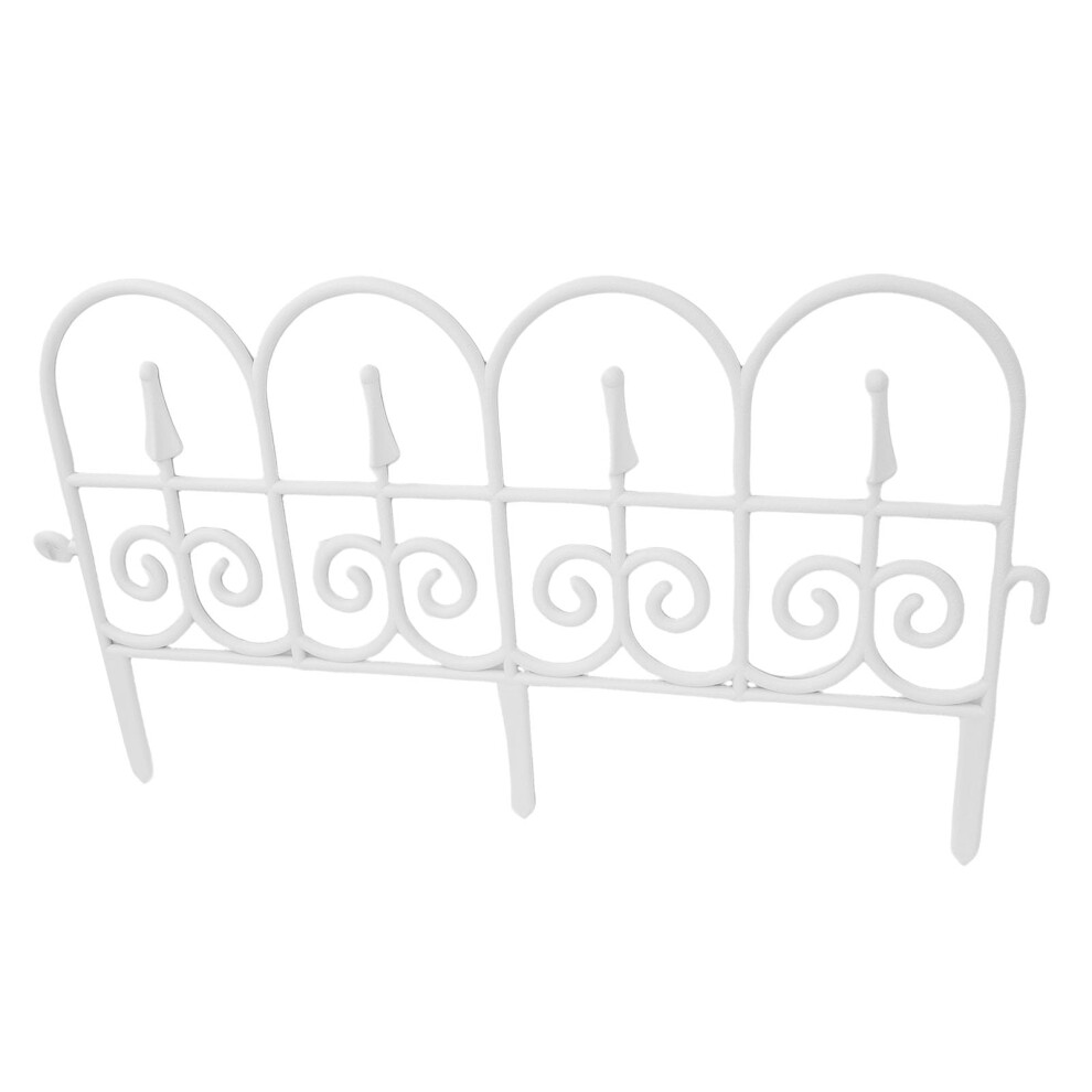 Interlocking Plastic Garden Edging Border 24X13.2in Weatherproof Decorative Fence Panels For Flower Beds And Yard 9073542934479