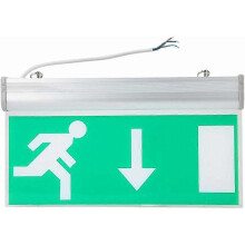 LED emergency exit light, LED emergency signal light, green safety evacuation lights for shopping malls, supermarkets, stations and entertainment venu