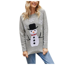 (gray, S) Women's Ugly Christmas Sweater Funny Cute Christmas Tree Snowflake Reindeer Santa Xmas Knitted Pullover Jumper Tops