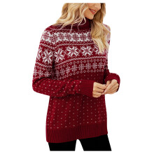 (red, S) Women's Ugly Christmas Sweater Funny Cute Christmas Tree Snowflake Reindeer Santa Xmas Knitted Pullover Jumper Tops