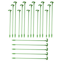 20pcs Plant Support Stakes for Orchids and Indoor Flowers, Upright Stem Support, Natural Green Design