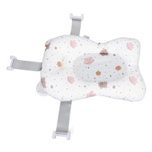 Soft Baby Bath Cushion White Newborn Bear Pattern