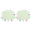 2pcs 3D Sensory Security Blanket 24x24cm Green 14