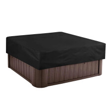 Waterproof Dustproof Hot Tub Cover Protector 91 x 91 in SilverCoated 190T Fabric Outdoor Spa Lid