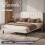 Levede Double Bed Frame Upholstered Platform Bedframe Adjustable Headboard White 1