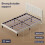 Levede Double Bed Frame Upholstered Platform Bedframe Adjustable Headboard White 3