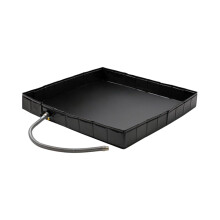 Portable Shower Base with Builtin Drain Hole, Foldable NonSlip Outdoor Floor for Camping and Garden