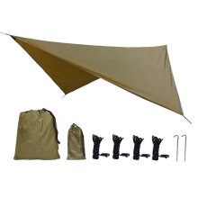 210T Polyester Camping Tent Tarp Waterproof Ripstop Hammock Rain Fly Shelter Lightweight Outdoor Awning