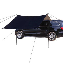 Waterproof Car Awning for Camping SUV Sunshade Canopy with UV Protection and Fast Setup, Black M