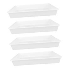 4pcs Seed Starting Trays for Microgreens, Durable Reusable Plastic Nursery Trays with Efficient Drainage for Greenhouse Gardening