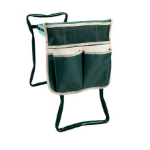 Garden Kneeler and Seat Heavy Duty Foldable Gardening Bench with Thicker Cushioned Pad and Tool Pouches for Seniors Green