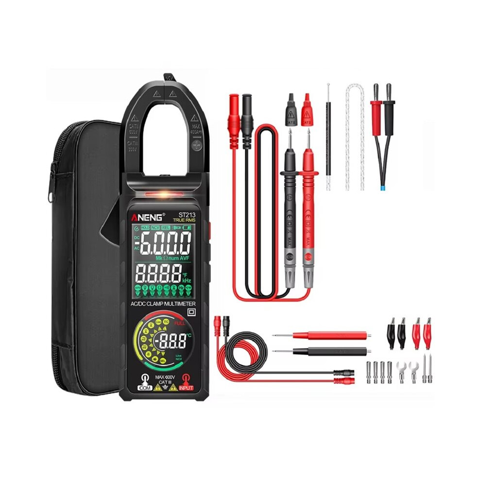 Aneng Digital Clamp Meter /Ac Current 6000 Counts 400A Amp Multimeter Large Color Screen Voltage Tester Black 6031144195684