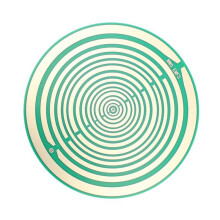 16cm Lakhovsky Oscillator Antenna Disc Decoration Home Crafts Unique MWO Idea Gold Plating Disc Green