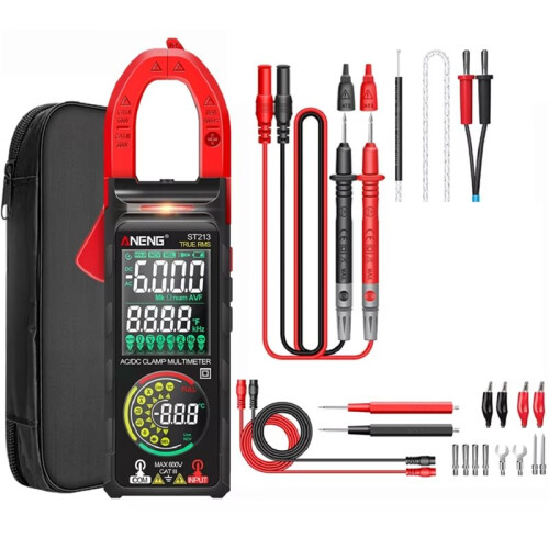 ANENG Digital Clamp Meter /AC Current 6000 Counts 400A Amp Multimeter Large Color Screen Voltage Tester Red 1