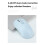 2.4G Wireless Mouse with USB Receiver, Ergonomic Design, Compatible with Multiple Systems White 5