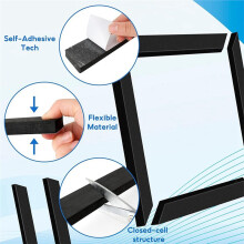 RV AC Gasket,14x14 Inch Universal Roof Air Conditioner Seal Kit with Self-Adhesive Picture Frame Gasket Leveling Pads