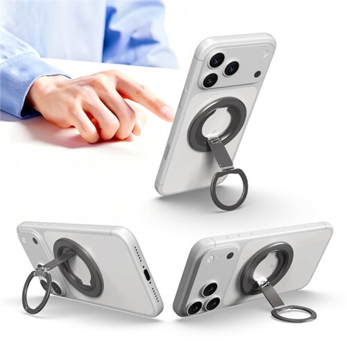 Magnetic Phone Holder, Multi-Functional Foldable, Portable Desktop Rotating  Holder Grey 1