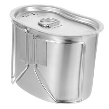 Camping Cooking Set with Durable Pot and Stainless Steel Cup, Compact Lightweight Cookware for Hiking