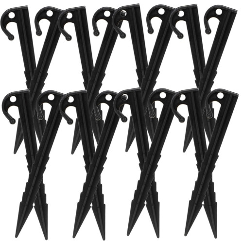 50Pcs Lightweight Plastic Tent Stakes and Pegs for Camping with Easy Pull and Smooth Tip