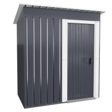 5x3ft Galvanized Metal Garden Shed Outdoor Storage House Sliding Door