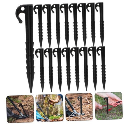 50Pcs Lightweight Plastic Tent Stakes and Pegs for Camping with Easy Pull and Smooth Tip 2