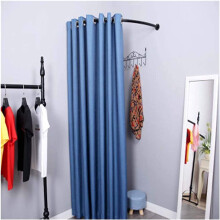 Privacy Changing Room Tent with Detachable Steel Frame, Linen Curtain, Full Privacy Design, Blue A