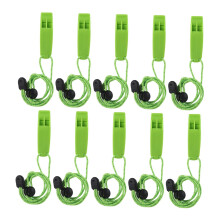 Emergency Whistle Pack of 10, Loud Dual Sound Chambers with Lanyard and Clip for Camping Hiking Boating