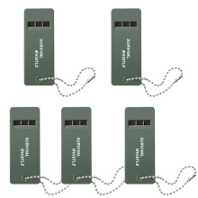 5 Pack Survival Whistle Set, Loud Clear Signal Rust Resistant Alloy for Outdoor Camping Emergency
