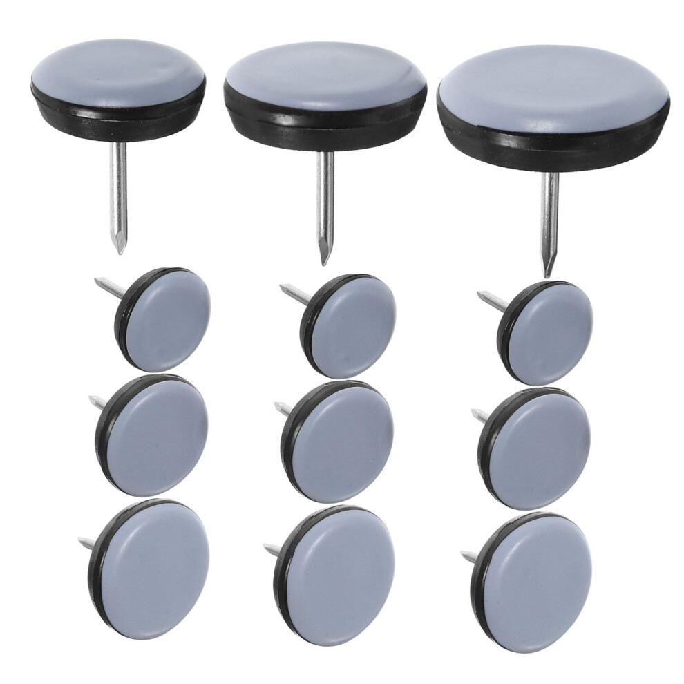 12Pcs Furniture Sliders NailâOn Chair Leg Floor Protectors For Hardwood Floors Noise Reduction Durable Iron Base 9351714416481
