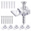Mirror Hanging Clips 40 Sets Clear Glass Mirror Mounting Kit for Secure Wall Installation 1