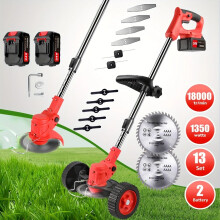 24V Cordless Grass Trimmer 2 Battery Weed Cutter