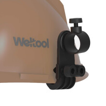 Helmet Flashlight Mount with 180 Adjustable Angle, Secure Grip Hard Hat Light Holder for Work