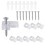 Mirror Hanging Clips 40 Sets Clear Glass Mirror Mounting Kit for Secure Wall Installation 5