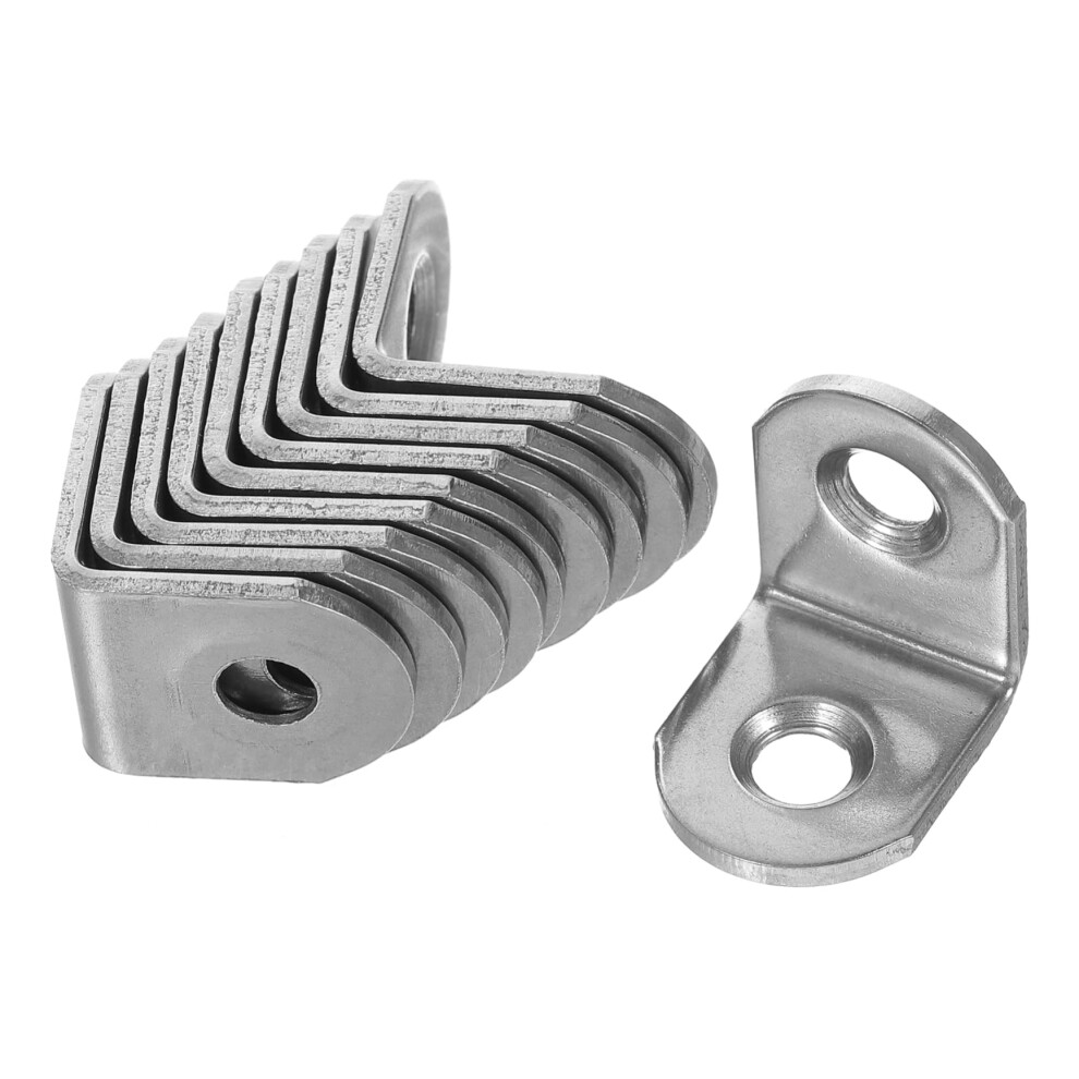 10Pcs Stainless Steel L Brackets 90 Corner Braces For Wood Shelves Heavy Duty Rust Resistant Black 9330225262060