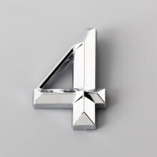 Self Adhesive House Numbers 2 Inch Silver Door Number Stickers for Mailbox Outdoor Wall Weatherproof