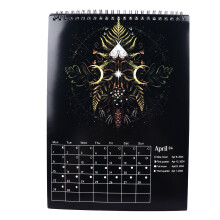 2024 Lunar Calendar Dark Forest Coated w Lanyard