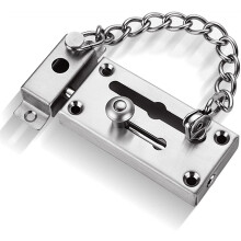 Heavy Duty Stainless Steel Door Chain Lock for Home Security, AntiTheft Safety Latch with Polished Finish