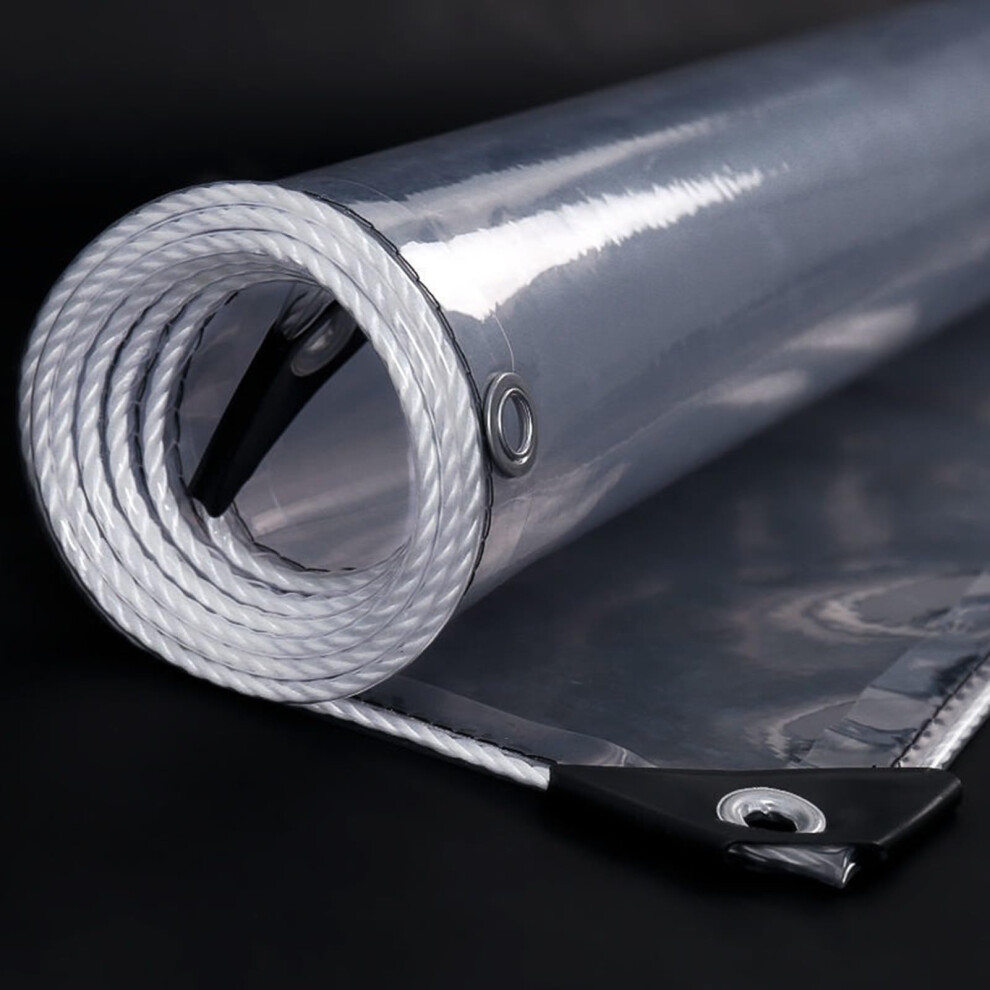 Clear Pvc Tarpaulin 3X3m Heavy Duty Vinyl Tarp With Grommets TearâResistant Waterproof For Patio Greenhouse And Camping 9351714416900