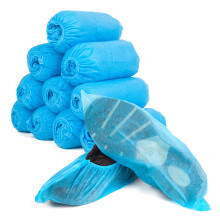 Disposable Non Slip Shoe Covers 100 Pack – Non Woven Waterproof Booties with Textured Sole and Elastic Fit