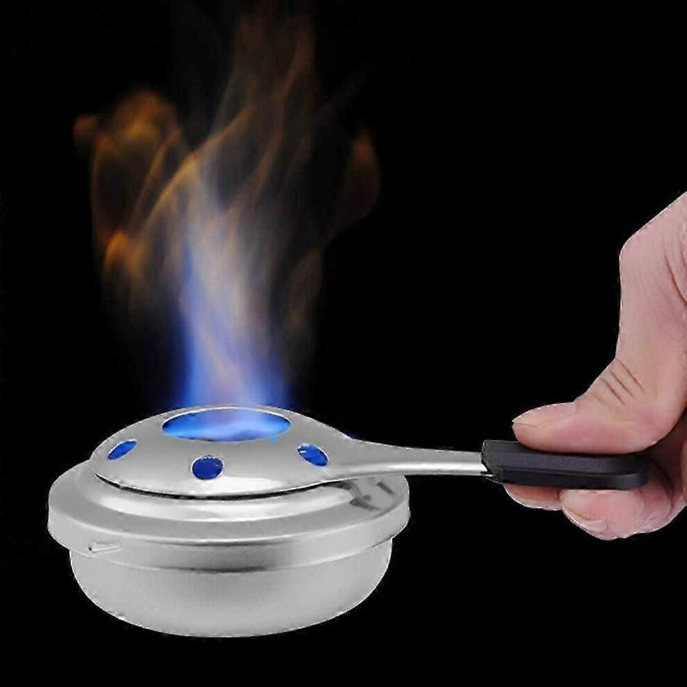 Alcohol Burner For Fondue, Spirits Burner, Stainless Steel, Grey, 18X 9.6 Cm-Good