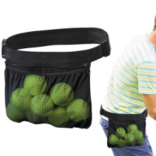 Tennisball-Hüfttasche | Verstellbare Tennisball-Hüfttasche aus schweißabweisendem Oxford-Gewebe mit Netzgewebe, ideal für Pickleball-Training