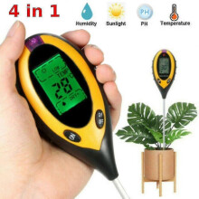 Bodem pH-meter 4-in-1 bodemtester, vochtmeter, digitale plantenthermometer, vochtmeter voor potplanten, tuinen en gazons. Editie A