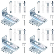 4-delige reparatieset voor vouwdeurbeslag, geschikt voor schuifdeuren met een profieldikte van 7/8 inch tot 1 inch.