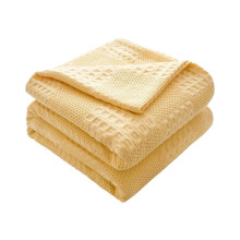Cotton Blankets Queen Size for Bed - Waffle Weave Blankets for Summer, Lightweight and Breathable Soft Woven Blankets for Sprin