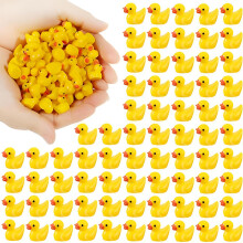 200 mini canards jaunes, canetons, décoration pour jardin, aquarium, maison de poupée, plantes en pot, 7 couleurs