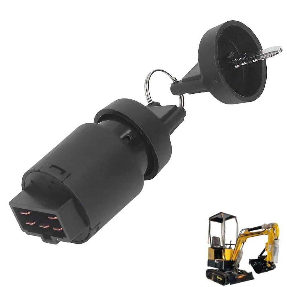 Excavator Starter Switch Compatible Cape Generator 6500 6700 427 186F | Mini Excavator Parts Compatiblement For Agt | Heavy-Duty Ignition Key Switch 6902344645326