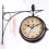 Two Sided Train Station Wall Clock Black Vintage Design Clock Watch 1